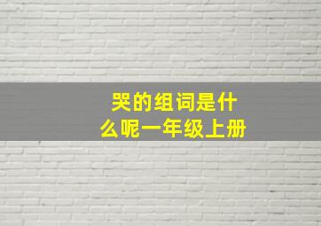 哭的组词是什么呢一年级上册