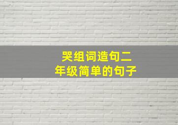 哭组词造句二年级简单的句子