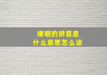 哽咽的拼音是什么意思怎么读