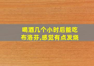 喝酒几个小时后能吃布洛芬,感觉有点发烧