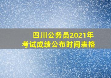 四川公务员2021年考试成绩公布时间表格