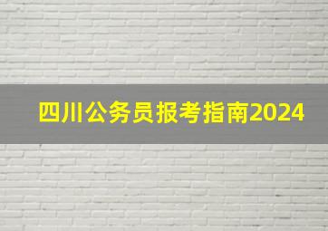 四川公务员报考指南2024