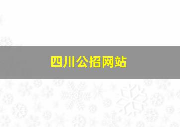 四川公招网站