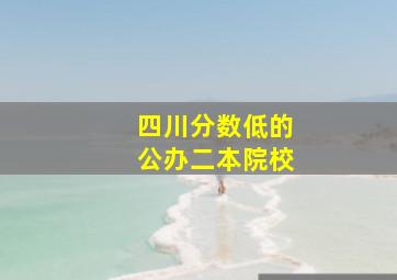 四川分数低的公办二本院校