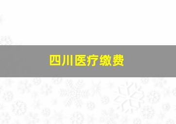 四川医疗缴费