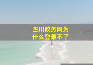 四川政务网为什么登录不了