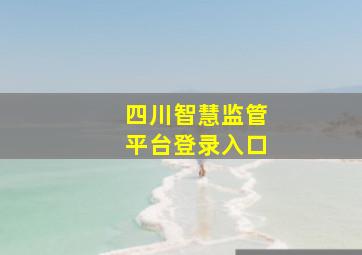 四川智慧监管平台登录入口