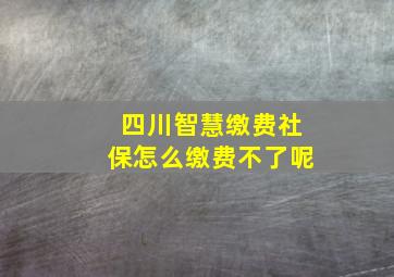 四川智慧缴费社保怎么缴费不了呢