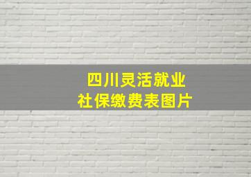 四川灵活就业社保缴费表图片