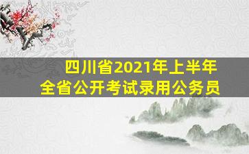 四川省2021年上半年全省公开考试录用公务员