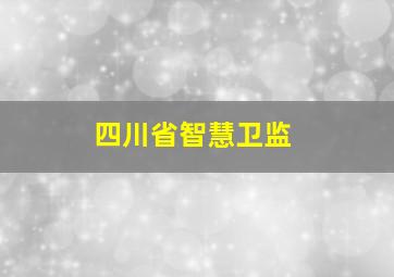 四川省智慧卫监