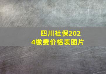 四川社保2024缴费价格表图片