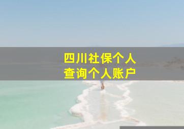 四川社保个人查询个人账户