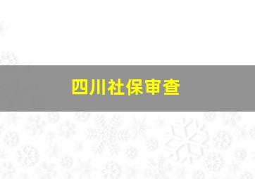 四川社保审查