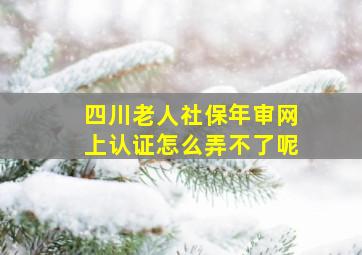 四川老人社保年审网上认证怎么弄不了呢