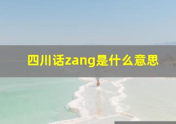 四川话zang是什么意思