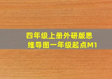 四年级上册外研版思维导图一年级起点M1