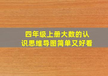 四年级上册大数的认识思维导图简单又好看