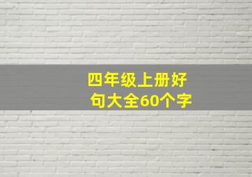 四年级上册好句大全60个字