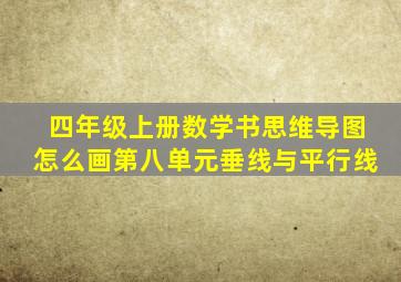 四年级上册数学书思维导图怎么画第八单元垂线与平行线