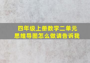 四年级上册数学二单元思维导图怎么做请告诉我