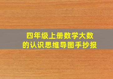 四年级上册数学大数的认识思维导图手抄报