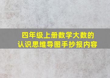 四年级上册数学大数的认识思维导图手抄报内容