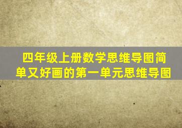 四年级上册数学思维导图简单又好画的第一单元思维导图