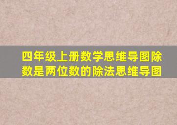 四年级上册数学思维导图除数是两位数的除法思维导图