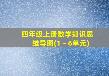 四年级上册数学知识思维导图(1～6单元)