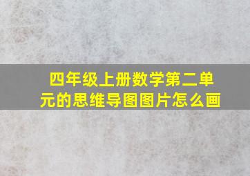 四年级上册数学第二单元的思维导图图片怎么画