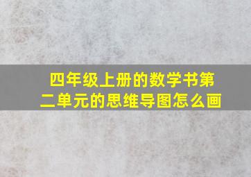 四年级上册的数学书第二单元的思维导图怎么画