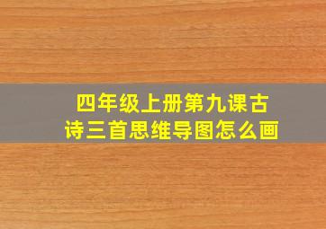 四年级上册第九课古诗三首思维导图怎么画