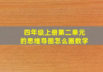 四年级上册第二单元的思维导图怎么画数学