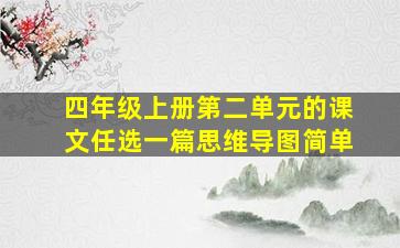 四年级上册第二单元的课文任选一篇思维导图简单