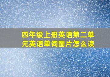 四年级上册英语第二单元英语单词图片怎么读