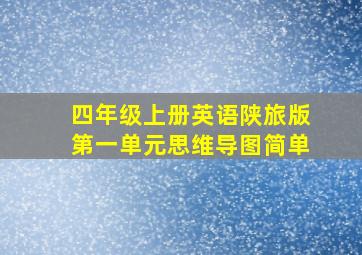 四年级上册英语陕旅版第一单元思维导图简单