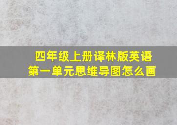 四年级上册译林版英语第一单元思维导图怎么画