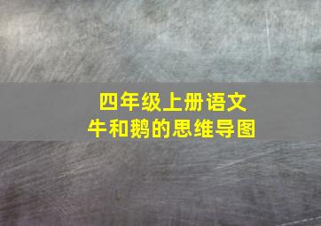 四年级上册语文牛和鹅的思维导图