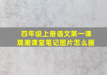 四年级上册语文第一课观潮课堂笔记图片怎么画