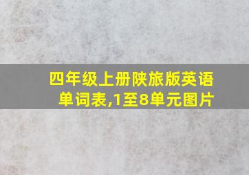 四年级上册陕旅版英语单词表,1至8单元图片