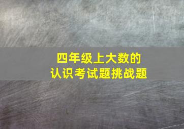 四年级上大数的认识考试题挑战题