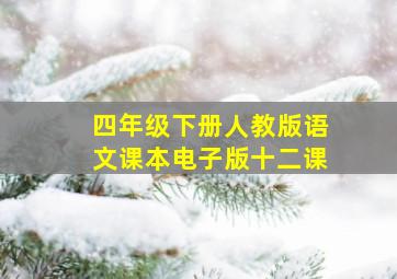 四年级下册人教版语文课本电子版十二课