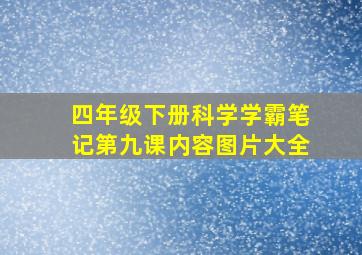 四年级下册科学学霸笔记第九课内容图片大全