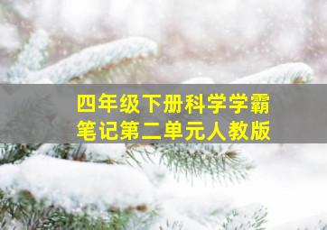 四年级下册科学学霸笔记第二单元人教版