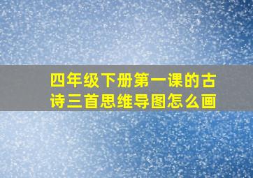 四年级下册第一课的古诗三首思维导图怎么画