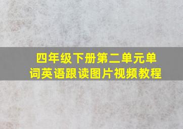 四年级下册第二单元单词英语跟读图片视频教程