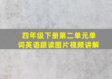 四年级下册第二单元单词英语跟读图片视频讲解