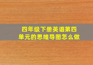 四年级下册英语第四单元的思维导图怎么做