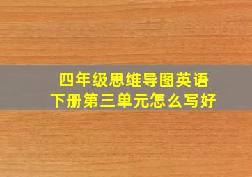 四年级思维导图英语下册第三单元怎么写好